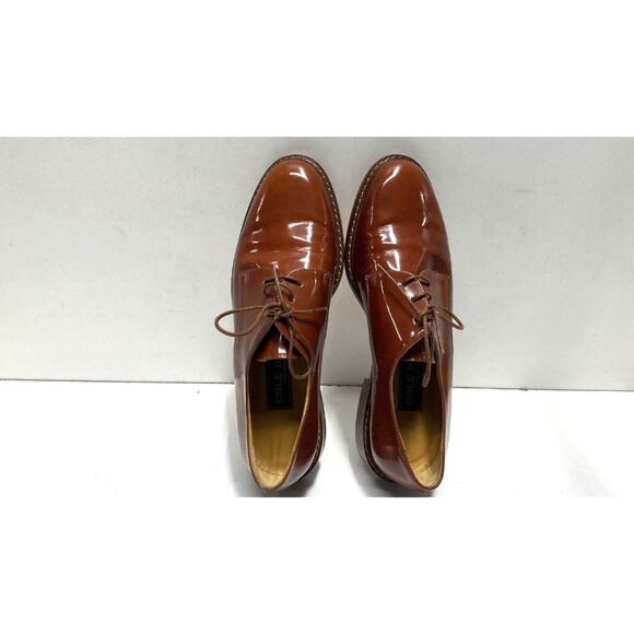 Vintage Cole Haan Brown Patent Leather Oxford Shoes- Made in Italy 6 B main image 5